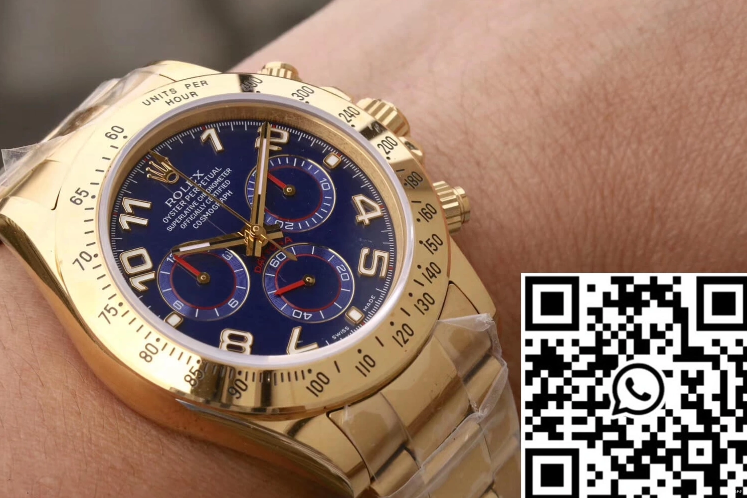 Factory Gold Daytona Rolex Blue JH 116528 Cosmograph Full Dial 1114